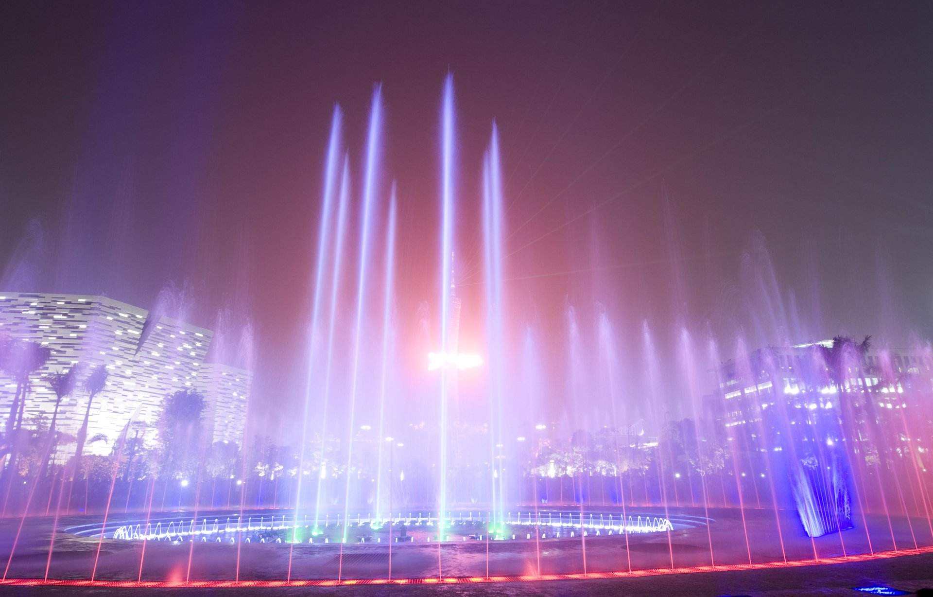 韩城龙门镇广场音乐喷泉