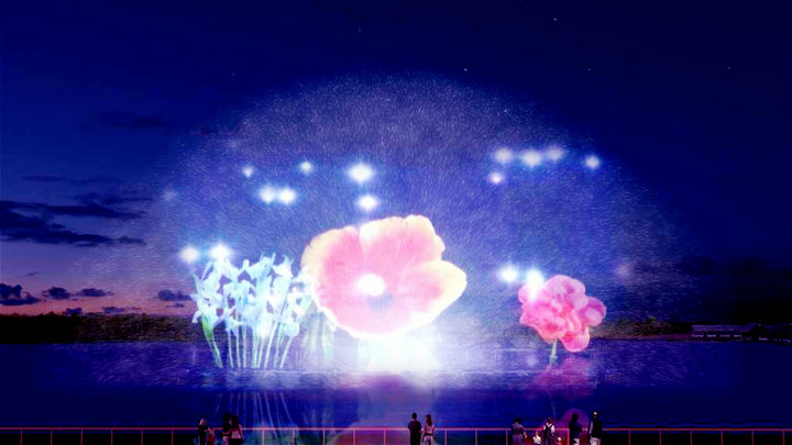 陕西喷泉公司:大型水幕电影安装
